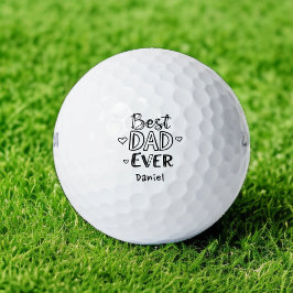 Beste vader ooit | Doodle Script Vaderdag Gift Golfballen