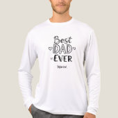 Beste vader ooit | Doodle Script Vaderdag Gift Tri-Blend Shirt (Voorkant volledig)