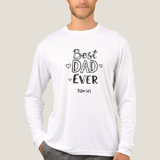 Beste vader ooit | Doodle Script Vaderdag Gift Tri-Blend Shirt (Voorkant volledig)