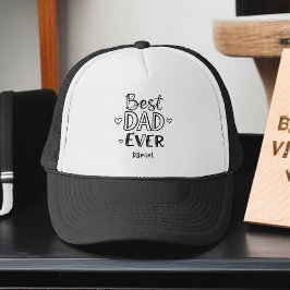 Beste vader ooit | Doodle Script Vaderdag Gift Trucker Pet