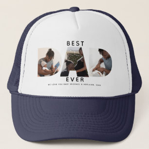Beste vader ooit drie Foto Collage Fathers Dag Trucker Pet