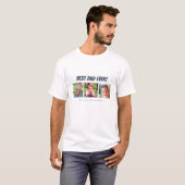 Beste vader ooit | Drie foto's T-shirt (Voorkant volledig)