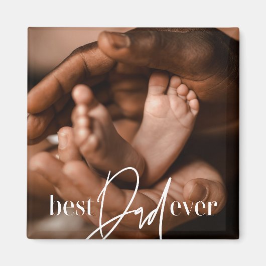 Beste vader ooit een moderne, eenvoudige elegante magneet (Voorkant)