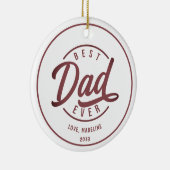 Beste vader ooit, een moderne foto keramisch ornament (Rechts)