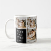 Beste vader ooit. Elegante moderne 9 foto Koffiemok (Links)