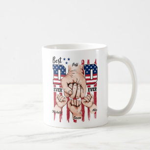 Beste vader ooit - Fist Bump USA Flag - 3 Kinder Koffiemok