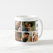 Beste vader ooit foto collage en aangepaste tekst koffiemok (Voorkant rechts)