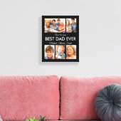 Beste vader ooit Foto Collage Fathers Day Canvas Afdruk (Insitu (Woonkamer))
