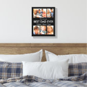Beste vader ooit Foto Collage Fathers Day Canvas Afdruk (Insitu (Slaapkamer))