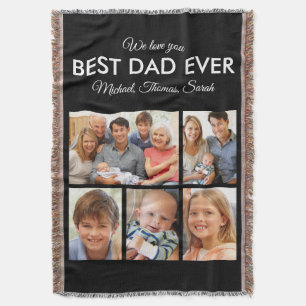 Beste vader ooit Foto Collage Fathers Day Deken