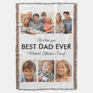Beste vader ooit Foto Collage Fathers Day Deken