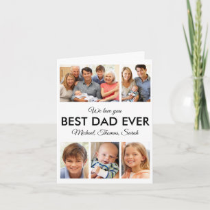 Beste vader ooit Foto Collage Fathers Day Kaart