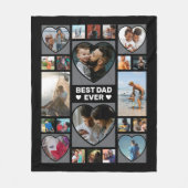 Beste vader ooit Foto Collage Fleece B Deken (Voorkant)