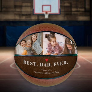 Beste vader ooit foto collage naam gepersonaliseer basketbal