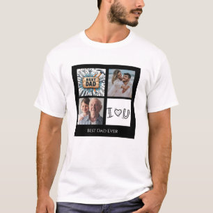 Beste vader ooit foto collage T-shirt
