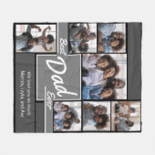 Beste vader ooit Foto Collage vaderdag Fleece Deken (Voorkant (Horizontaal))