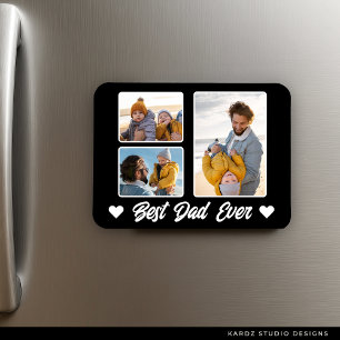 Beste vader ooit foto collage vaders dag cadeau magneet