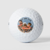 Beste vader ooit foto gepersonaliseerd golfballen (Voorkant)