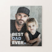 Beste vader ooit foto hart vaders dag legpuzzel (Verticaal)