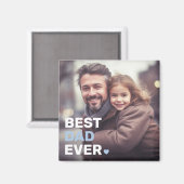 Beste vader ooit foto harten vaders dag magneet (Voorkant / Achterkant)
