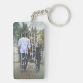 Beste vader ooit Foto Modern Sleutelhanger (achterkant)