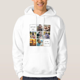 Beste vader ooit fotocollage en sms-witte hoed hoodie