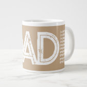 Beste vader ooit gedurfde typografie extra grote beker (Voorkant rechts)