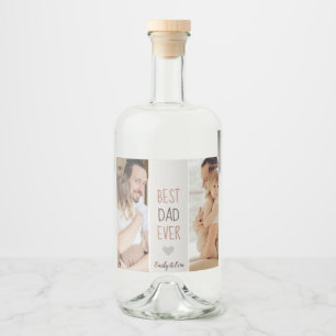 Beste vader ooit" gepersonaliseerd eten en drinken likeurfles etiket