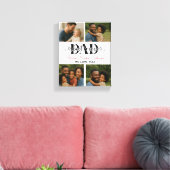 Beste Vader Ooit Gepersonaliseerde Foto Collage Canvas Afdruk (Insitu (Woonkamer))