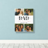 Beste Vader Ooit Gepersonaliseerde Foto Collage Canvas Afdruk (Insitu (Houten vloer))