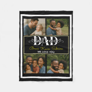 Beste vader ooit gepersonaliseerde fotocollage fleece deken