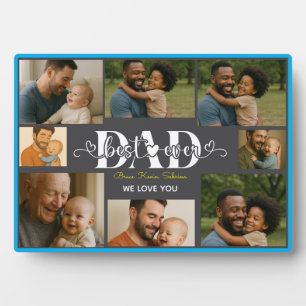 Beste vader ooit gepersonaliseerde fotocollage fotoplaat