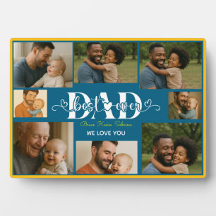 Beste vader ooit gepersonaliseerde fotocollage fotoplaat