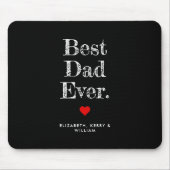 Beste vader ooit gepersonaliseerde namen muismat (Voorkant)