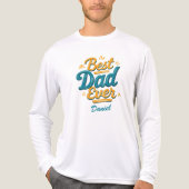 Beste vader ooit | Gepersonaliseerde Vaderdag Gift Tri-Blend Shirt (Voorkant volledig)