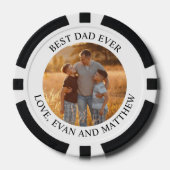 "Beste vader ooit" gepersonaliseerde Vaderdag Poker Chips (Voorkant)