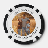"Beste vader ooit" gepersonaliseerde Vaderdag Poker Chips (Achterkant)