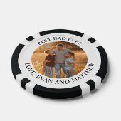 "Beste vader ooit" gepersonaliseerde Vaderdag Poker Chips (Enkel)