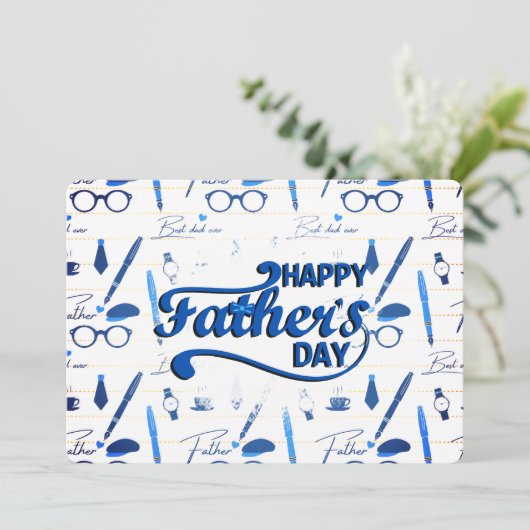 Beste vader ooit, Happy Vaderdag Kaart (Staand voorkant)