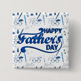 Beste vader ooit, Happy Vaderdag Vierkante Button 5,1 Cm
