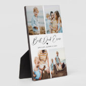 Beste vader ooit hart script 4 fotocollage fotoplaat (Zijkant)