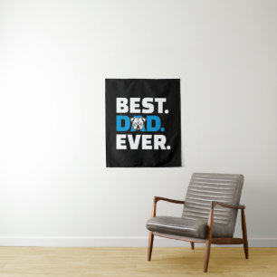 Beste vader ooit Hondenliefhebber Cadeau Wandkleed