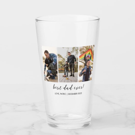 Beste vader ooit in keepomwille Multi Photo Glass Glas (Voorkant)