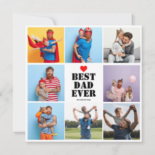 Beste vader ooit Kaart Photo Collage Vaderdag Gift