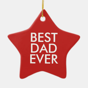 Beste vader ooit kerstcadeauidee keramisch ornament