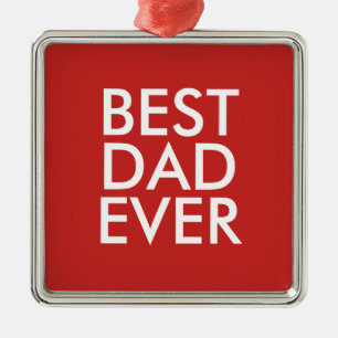 Beste vader ooit kerstcadeauidee metalen ornament