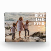 Beste vader ooit Kinder namen Modern Custom Father Fotoblokken (Voorkant)