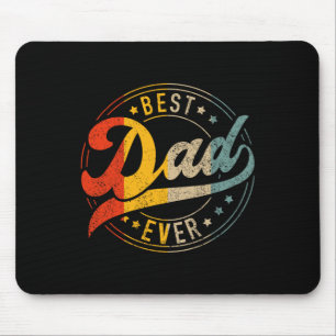 Beste vader ooit kleuren Retro Vaderdag Bir Muismat