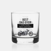 Beste vader ooit-kool Motorfiets vader Bike Whisky Glas (Voorkant)