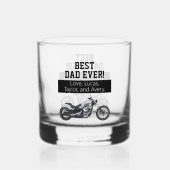 Beste vader ooit-kool Motorfiets vader Bike Whisky Glas (Achterkant)